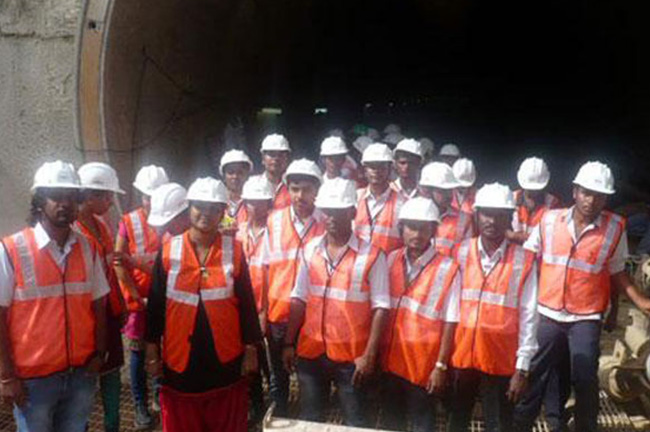 Site Visit to Tunnel Work