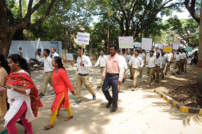 Safety walk on the eve of swacch bharat abhiyan