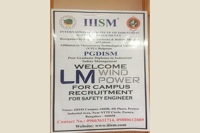 Campus Recruitment for LM WIND POWER at IIISM Campus
